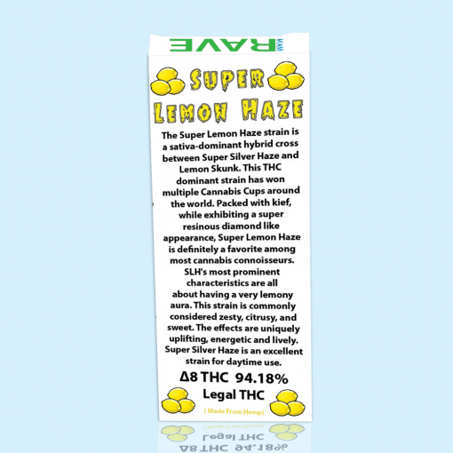 Super Lemon Haze Strain THC Oil Vape Cartridge