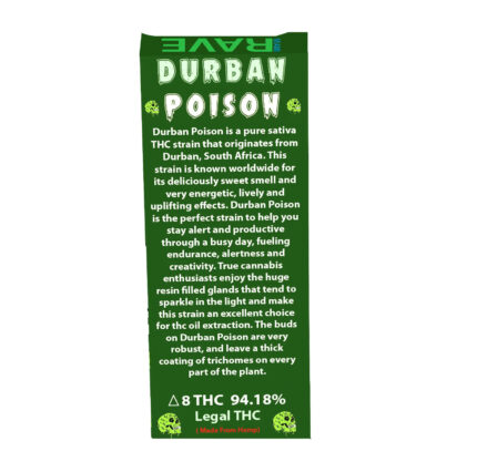 1,000 MG Cannabis Durban Poison Vape For Sale