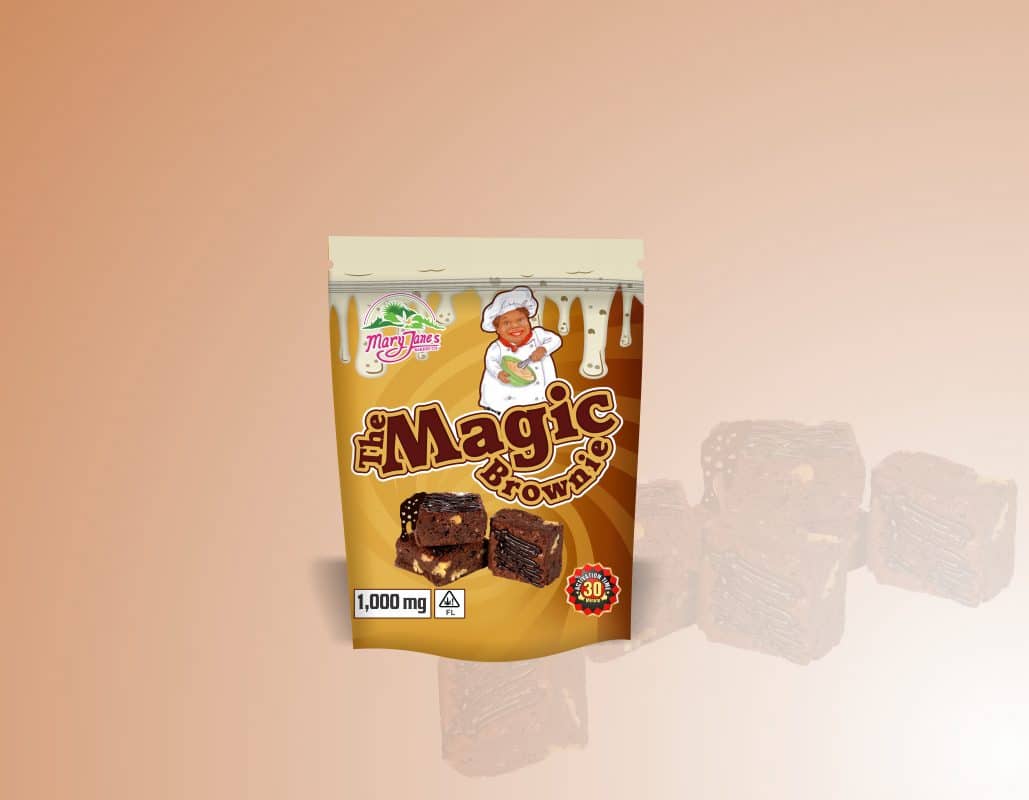 The Magic Brownie 1,000 MG Delta 8 THC THC Edibles Mary Jane Bakery