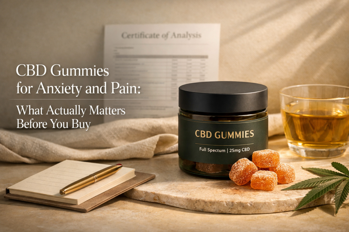 CBD gummies for anxiety and pain guide covering what matters before buying
