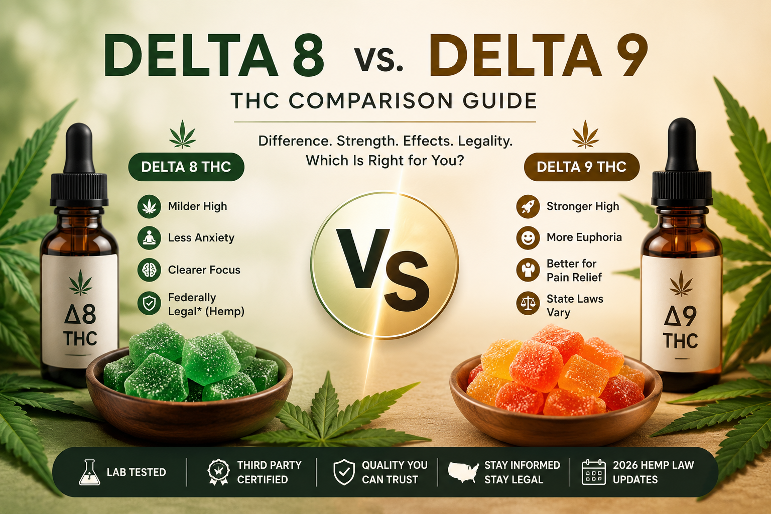 Delta 8 vs Delta 9 THC