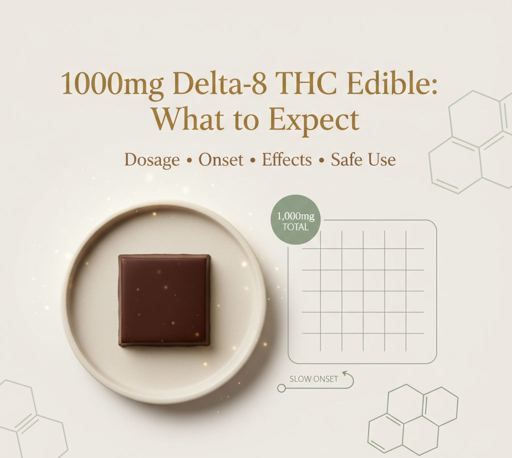 1000mg Delta-8 THC chocolate edible