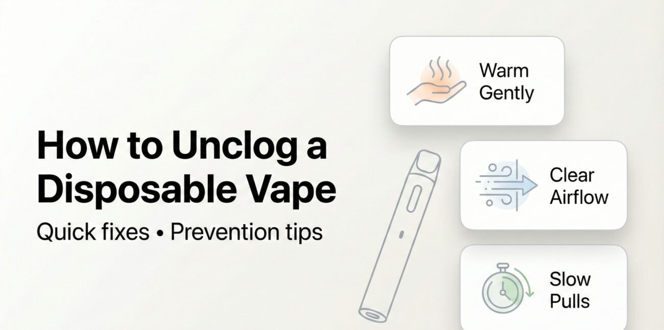 How to unclog a disposable vape safely with quick fixes for hard pulls, blocked airflow, and prevention tips to stop repeat clogs