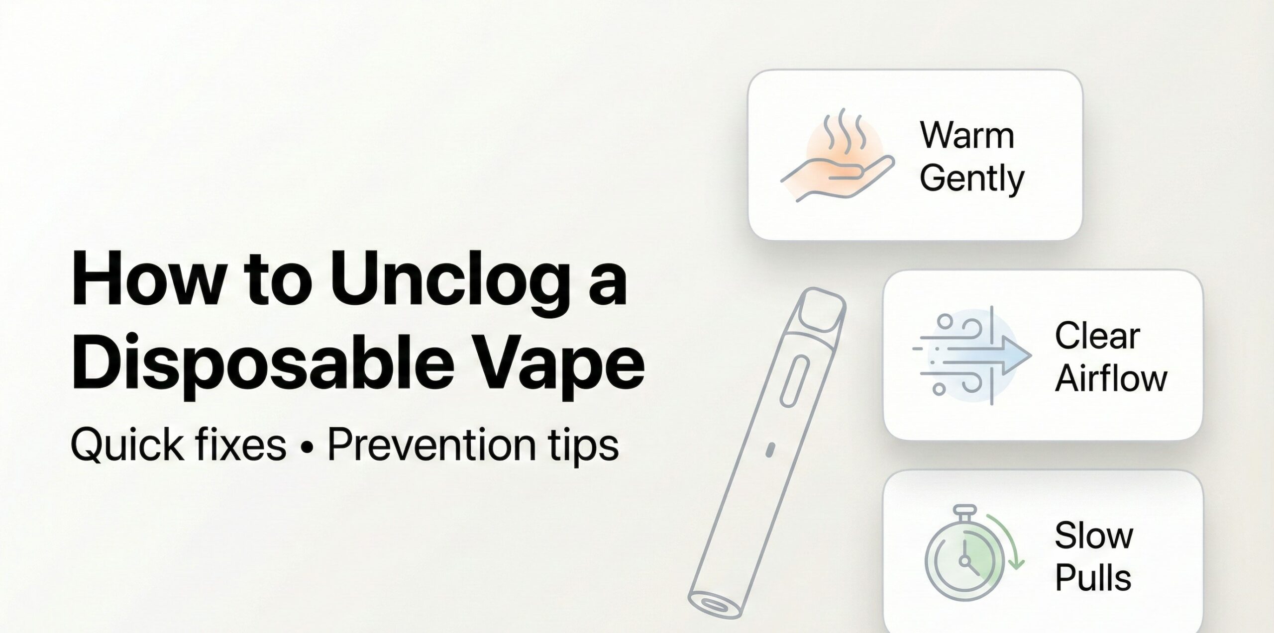 How to unclog a disposable vape safely with quick fixes for hard pulls, blocked airflow, and prevention tips to stop repeat clogs
