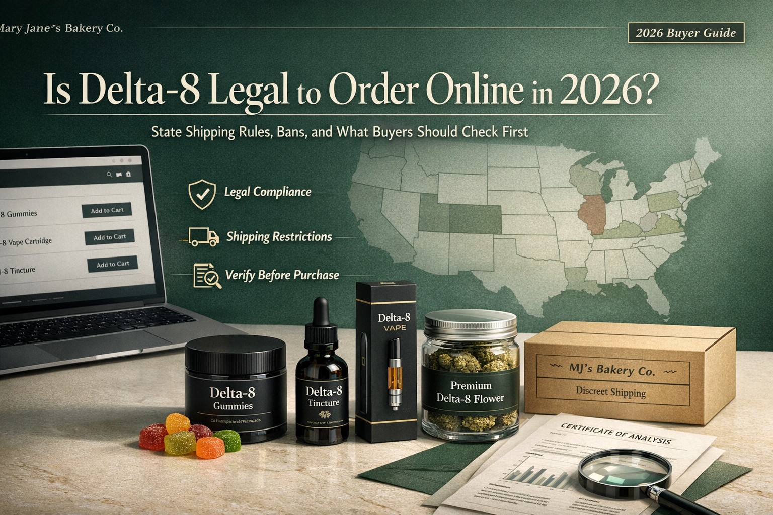 Is Delta 8 legal to order online in 2026