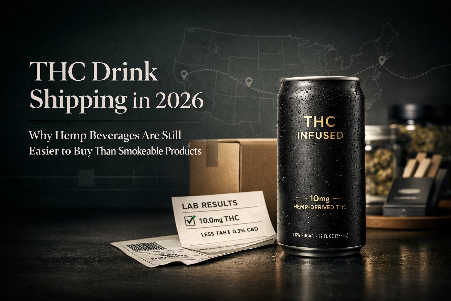 THC drink shipping in 2026 and why hemp beverages remain easier to buy online than smokeable products