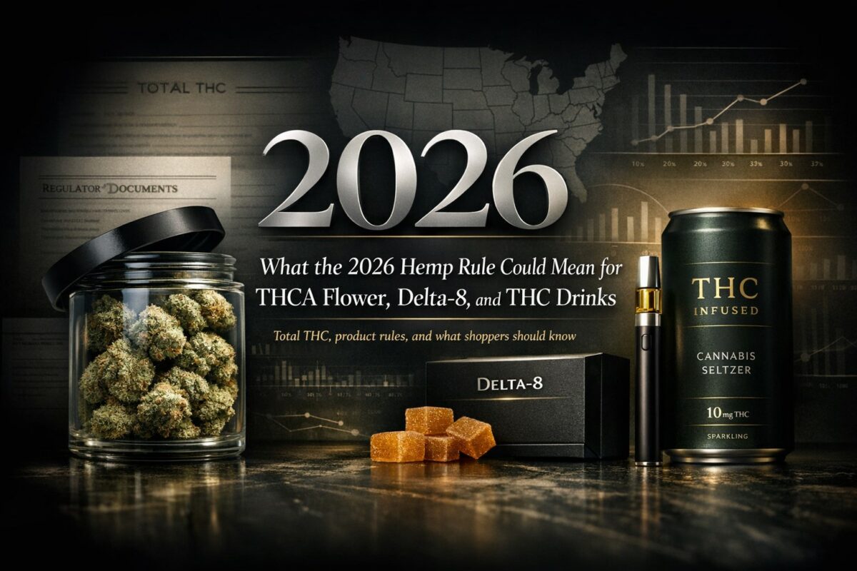 2026 hemp rule update for THCA flower, Delta-8, and THC drinks with total THC rules, product compliance changes, and shopper guidance