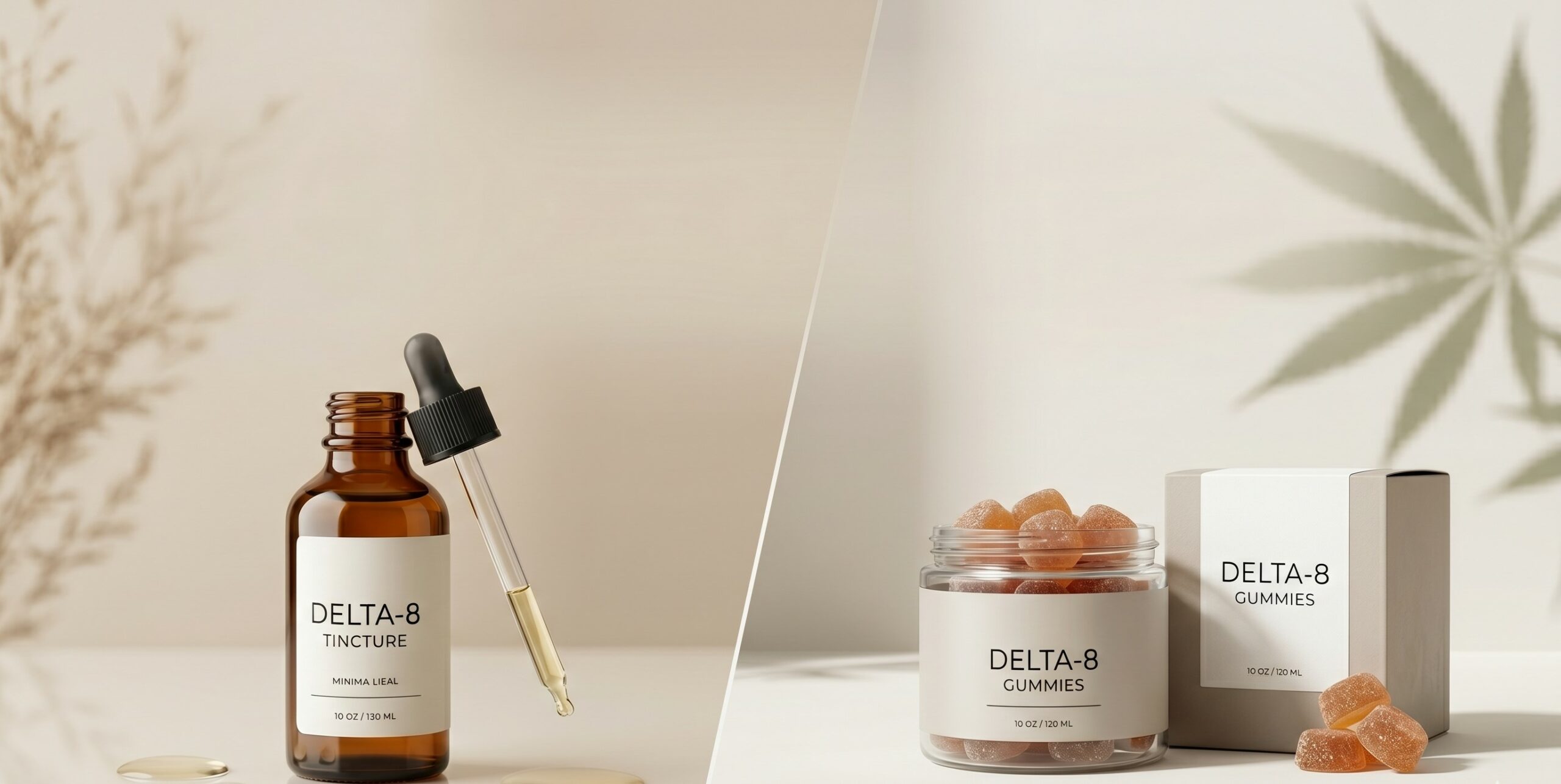 Delta-8 tincture vs gummies guide explaining dosing, control, convenience, and how to choose the right format in 2026