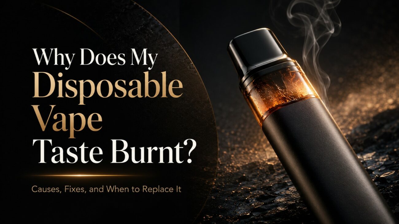 Why does my disposable vape taste burnt