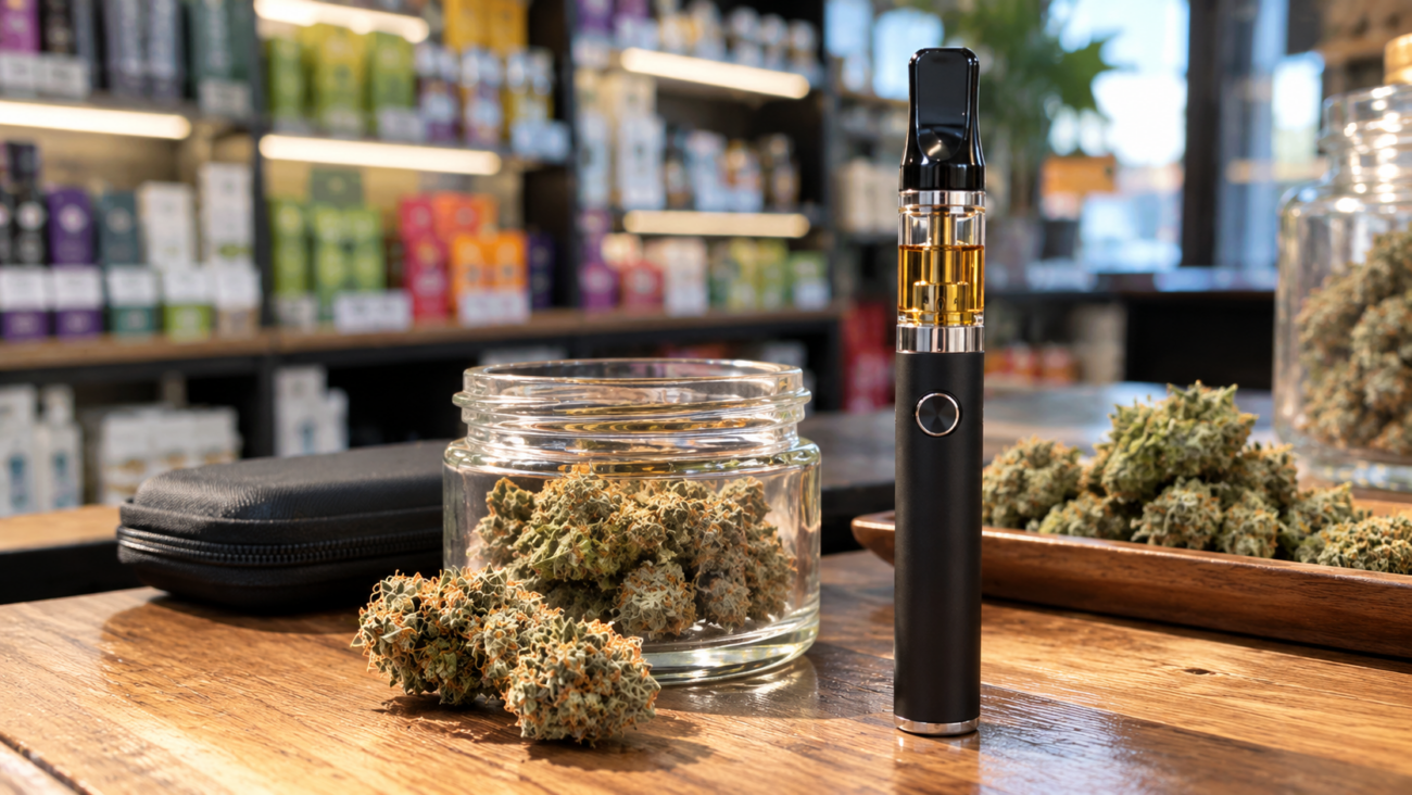 Vape pen with cannabis cartridge illustrating a vape that keeps hitting or auto-firing after use